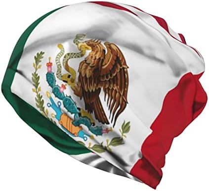 Meksika Bayrağı Çok Fonksiyonlu Bere Şapka Erkekler Kadınlar için Meksika Yumuşak Streç Kafatası Kap Moda Eşarp Koşu Bisiklet