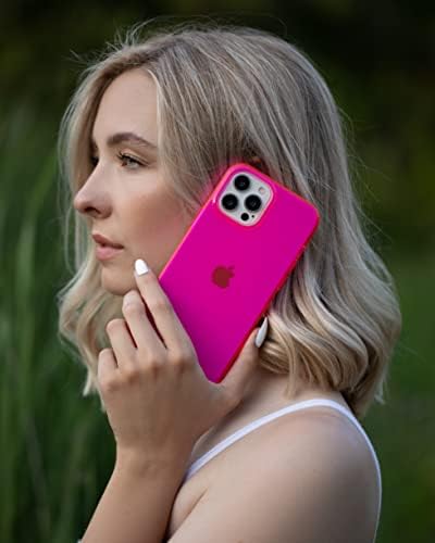 FELONY CASE-iPhone 14 Pro Max için Neon Pembe Kristal Berraklığında Telefon Kapağı, MagSafe ile uyumlu-Apple iPhone 14 Pro