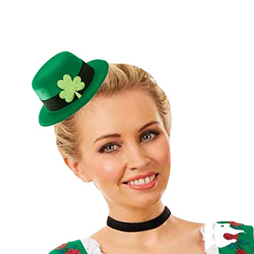 Ludress Aziz Patrick Günü Şapka saç tokası Aziz Patty Günü Yonca saç tokası İrlandalı Yonca Kostüm Hearwear Yeşil Parti İyilik