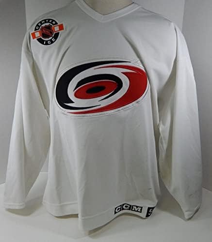 Carolina Hurricanes Boş Oyun Kullanılmış Beyaz Antrenman Forması 56 DP24952 - Oyun Kullanılmış NHL Formaları