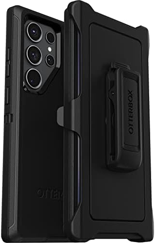 OtterBox Galaxy S23 Ultra Defender Serisi Kılıf - Tek Ünite Çoklu Torbada Gönderilir, iş Müşterileri için idealdir-SİYAH,