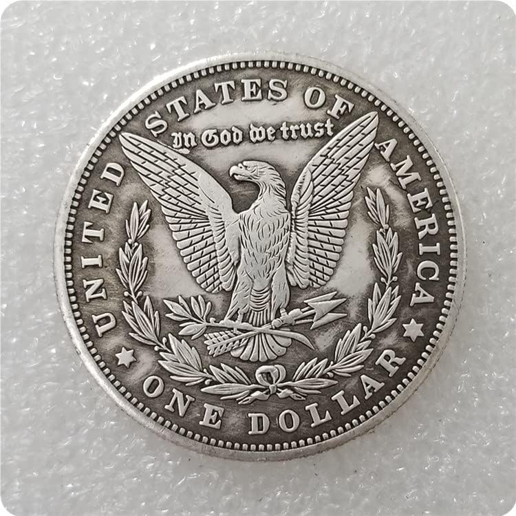 QİNGFENG Antika El Sanatları Amerikan Morgan 1882 Pirinç Gümüş Kaplama Yaşlı Gümüş Dolar 077