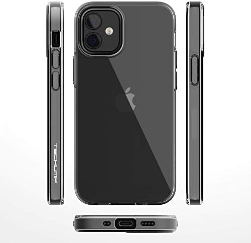 Techump Clear Fit Sıvı TPU Kılıf iPhone 12 Mini ile Uyumlu, Yumuşak Esnek Sararma Önleyici Slim Fit Ultra İnce Telefon Kapağı