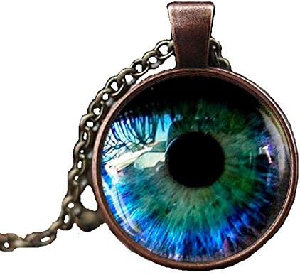 Göz Kolye, Göz Takı Cam Kolye, Gerçekçi İnsan Göz Küresi, Göz Steampunk Gotik Göz Charm, Anatomi Takı