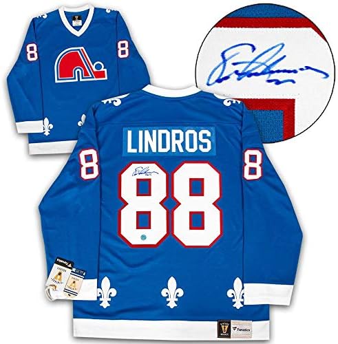 Eric Lindros Quebec Nordiques İmzalı Retro Fanatik Forması - İmzalı NHL Formaları