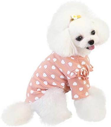 HonpraD Küçük Köpek Polar Kazak Kız Pijama Küçük Köpekler için Kız Erkek Sevimli Sıcak Köpek Giysileri Kıyafet Ekstra Küçük