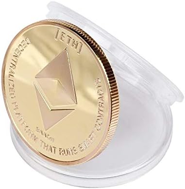 ArtkticaSupply 1 Adet Altın Ethereum Modeli Hatıra Paraları ETH Metal Sikke Süslemeleri