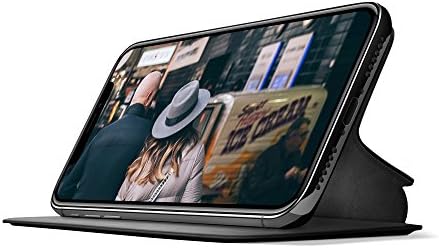 Oniki Güney SurfacePad için iPhone X / XS | İnce lüks deri folio ile uyandırma / uyku işlevselliği (siyah)
