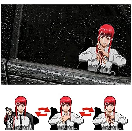 HECOO 3D Anime Dinamik Su Geçirmez Araba Çıkartmaları 3.85 x 5.51, Illusion Flip Görüntü Japon Manga Hareket Sticker Araba