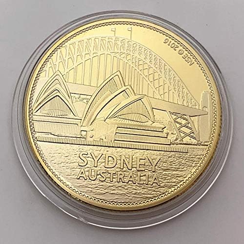 Kripto Para Avustralya Sydney Darling Harbour Yaldızlı hatıra parası Koruyucu Kapaklı Kopya Para Kişisel Amatör Koleksiyon