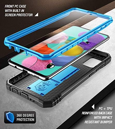 Samsung Galaxy A51 4G Kılıfı için Şiirsel Devrim Serisi, [Galaxy A51 5G Sürümüne UYMUYOR] Kickstand ve Dahili Ekran Koruyuculu