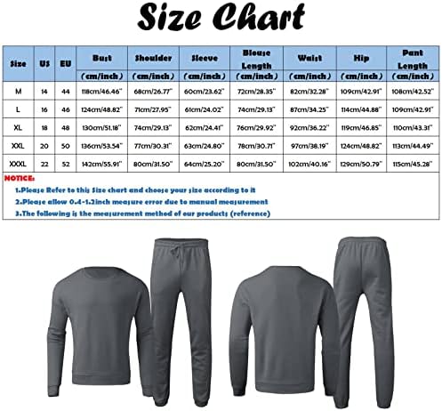 2 Parça Eşofman Erkekler için Uzun Kollu Kazak Tişörtü ve Sweatpants koşu kıyafetleri Gevşek Rahat Şık Spor Kıyafetleri