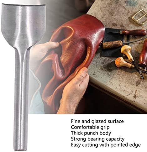 Walfront Yarım Yuvarlak Kesici Punch Aracı Çelik Ark Şekilli DIY Deri Kayış Delme Aracı Deri El Sanatları İşi (40mm), Perküsyon