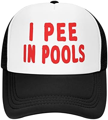 NVJUI JUFOPL Ben İşemek Havuzları Komik şoför şapkası, Ayarlanabilir Örgü beyzbol şapkası Erkekler ve Kadınlar için