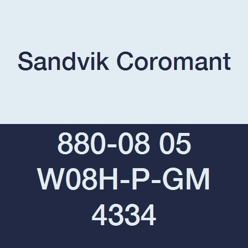 Sandvik Coromant, 880-08 05 W08H-P-GM 4334, Delme için CoroDrill 880 Kesici Uç, Karbür, Kare, Sağ El Kesimi, 4334 Kalite,