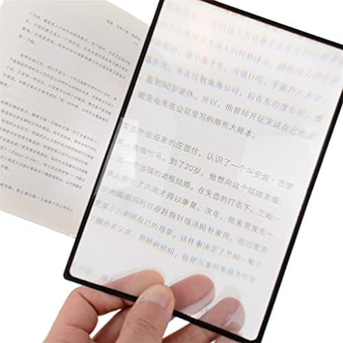 SJYDQ Büyüteç 3X Ultra-İnce Büyüteç Büyüteç Lens Okuma için Küçük Haritalar ve Kitaplar 18x12 cm