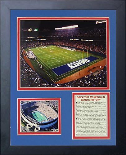 Efsaneler Asla Ölmez New York Giants Stadyumu Saha Çerçeveli Fotoğraf Kolajı, 11 x 14 inç, (11764U)