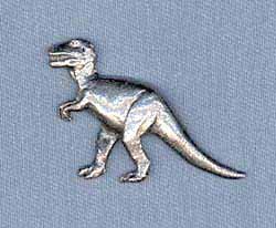 Dinozor Kalaylı Yaka İğnesi Broş-ABD Yapımı-El Yapımı