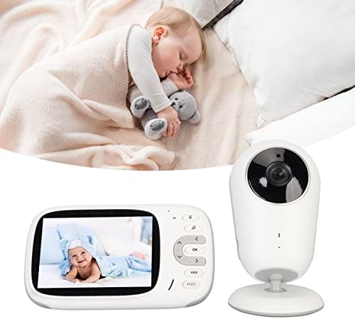 Video bebek izleme monitörü, İki Yönlü Sesli İnterkom 100-240V Uzun Menzilli bebek izleme monitörü Sıcaklık Sensörü Kızılötesi