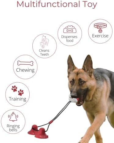Vantuz Köpek oyuncak-Savaş römorkör interaktif köpek oyuncak-Tedavi dağıtıcı çiğneme topu ile köpek bulmaca oyuncaklar-Diş