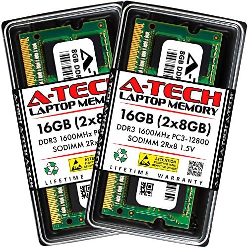 A-Tech 16GB Kiti (2x8GB) RAM bellek Toshiba Satellite C55-A5302 - DDR3 1600MHz PC3 - 12800 ECC Olmayan SO-DIMM 2Rx8 1.5 V