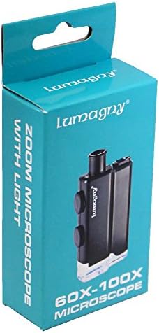 Lumagny: 84X48X19MM, Mini El Mikroskop ile 60X için 100X Güç ve led ışık