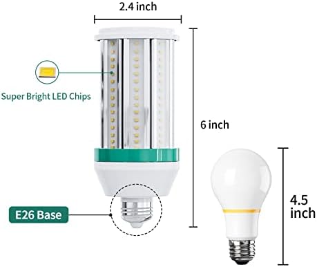 Pinegreen aydınlatma 2500LM LED Mısır ampul, Enerji verimli 18W (150W Eşdeğeri) LED COB ışık 2500 Lümen parlak gün ışığı