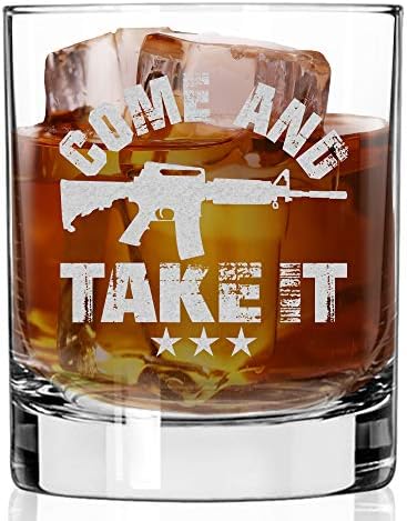 Şanslı Atış - Gel Ve Al Silah Viski Bardağı / Amerika Birleşik Devletleri Anayasası / Amerika ABD Vatansever şarap bardağı