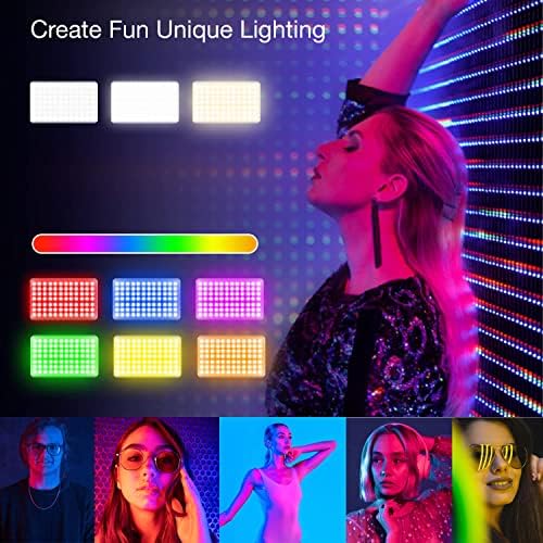 Fugetek 52 RGB LED Fotoğraf Video ışığı, 77 RGB boncuk, Tüm alüminyum Tripod, Benzersiz ışık modları, Sıralı Denetleyici,