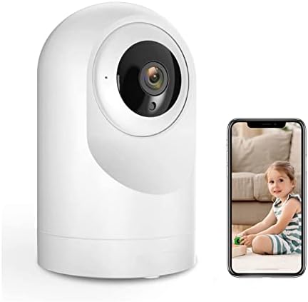 GHome Akıllı Güvenlik Kamerası Kablosuz, 360° Wi-Fi Kamera, Telefon App'li 1080P Akıllı Evcil Köpek Kamerası, Bebek İzleme