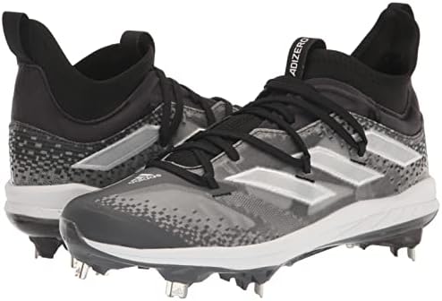 adidas Erkek Adizero Afterburner 9 NWV Beyzbol Ayakkabısı, Siyah / Beyaz / Gri, 11