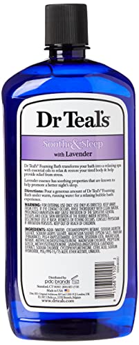 Dr Teal'ın Saf Epsom Tuzu İçeren Köpük Banyosu, Lavanta ile Yatıştırın ve Uyuyun, 34 fl oz (Ambalaj Değişebilir)