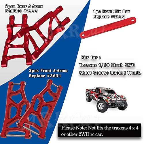 ARRCat Süspansiyon A-Arms & kravat iğnesi Yükseltme Parçaları 1/10 Traxxas Slash 2WD, 4 ADET Alüminyum Alaşımlı Ön ve Arka