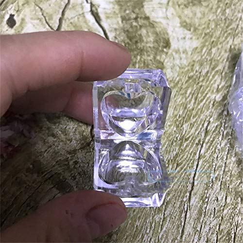 NUOMI 10 Parça 1 Gram Boş Kozmetik Örnek Kavanozlar Mini Kare Plastik Konteyner ile Kalp İç ve Kapaklar için Makyaj Ruj Balsamı