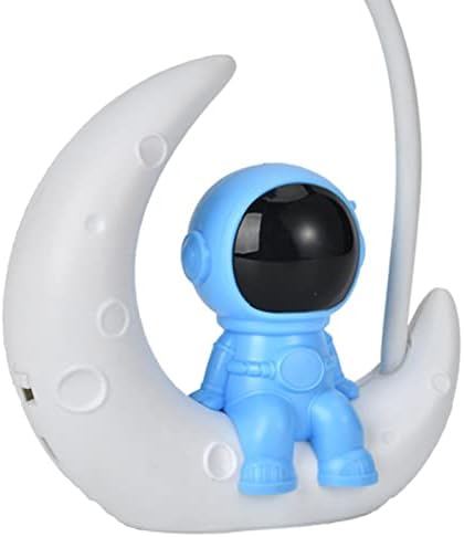Honrane Masa Gece Lambası Ay Spaceman Model Lamba Dekoratif Ev için Mavi