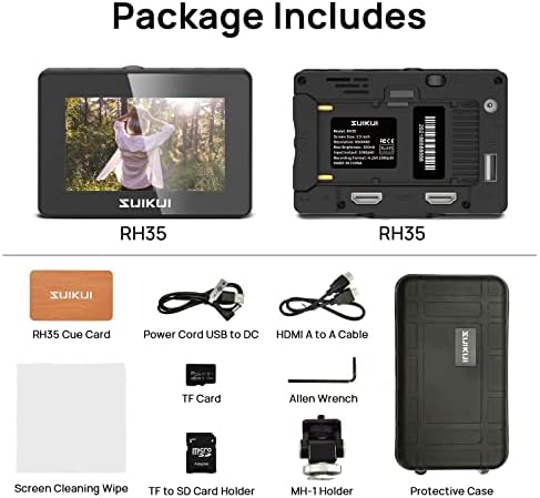 SUİKUİ RH35 Sınırsız Kayıt kamera monitörü 1080P 30FPS Yakalama ve Fotoğraf Akışı Video Ekranları HDMI