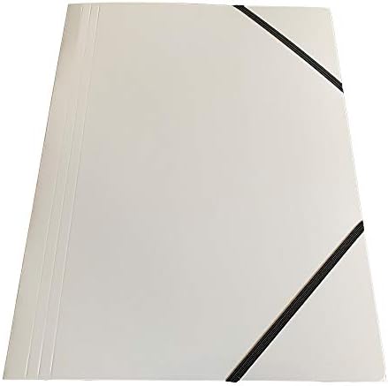 12 Janrax A4 Beyaz Lamine Kart Paketi Elastik Kapaklı 3 Kapaklı Klasör