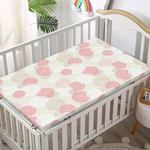 Pastel Temalı Gömme Mini Beşik Çarşafları, Taşınabilir Mini Beşik Çarşafları Bebek Yatağı Yatak Çarşafları-Kız veya Erkek