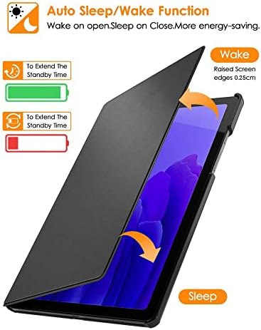 DTTO Samsung Galaxy Tab A7 10.4 Kılıf 2020, Premium Darbeye Dayanıklı Standı Folio Kılıf, Çoklu Görüş Açıları, sert TPU Arka