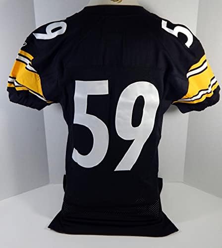 2002 Pittsburgh Steelers 59 Oyunu Yayınlandı Siyah Forma 46 DP21322-İmzasız NFL Oyunu Kullanılmış Formalar