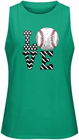 MIASHUI 3x Kadınlar için Üstleri Kadın Yaz Kolsuz Ekip Boyun Beyzbol Baskı Tankı Üstleri Rahat Tişörtleri Bluz Bayan