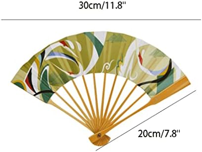 RAZZUM Dekoratif Katlanır Fanlar Çin Katlanır Fan El Bambu Kağıt Katlama El Fan Vintage Retro Vinç ve Kuş Kağıt Fanlar Ev