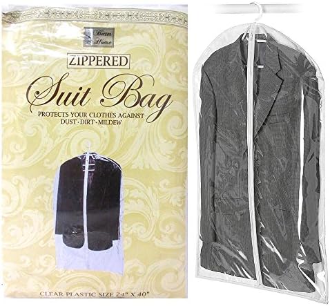 2 Plastik Şeffaf Toz Geçirmez Kumaş Kapak Takım Elbise / Elbise Konfeksiyon Çanta Depolama Koruyucu