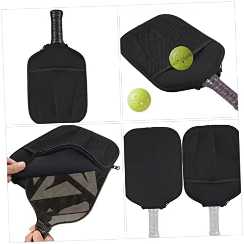 INOOMP 1 Çift Turşu Raketi Kapağı Egzersiz Aksesuarları Masa Tenisi Raketi Çantası Raket Çantaları Badminton Siyah Konteyner