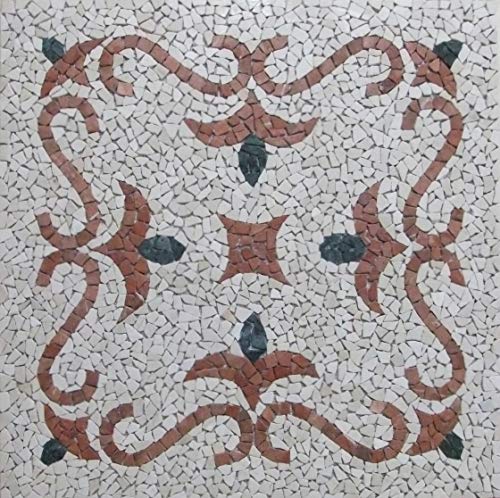 Zambak Madalyon Mozaik / Masterpiece Mozaikler Sanat | Mozaik Lab Tarafından Mozaik Zemin Madalyon / El yapımı Mermer / Bu