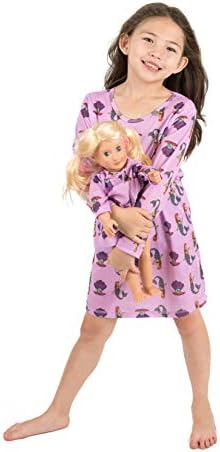 Leveret Eşleşen Bebek ve Kız Gecelik Çocuklar ve Yürümeye Başlayan Pijama Unicorn Pijama (4-14 Yıl) Uyar Amerikan Kız Bebek