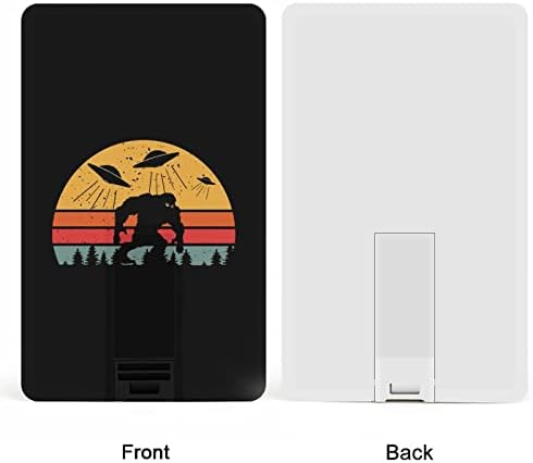 Bigfoot Retro Alien UFO USB 2.0 Flash Sürücüler Memory Stick Kredi Kartı Şekli