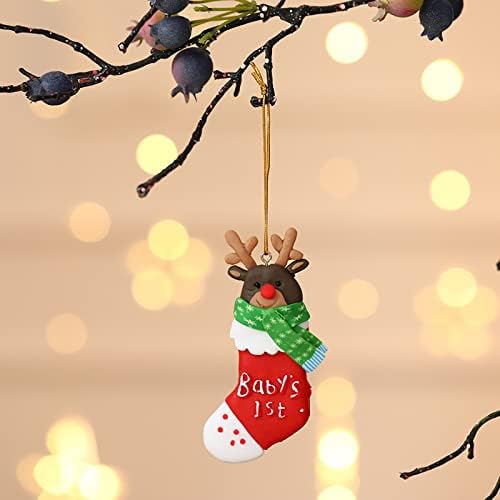Turkuaz Çelenk Şömine için Noel Ağacı Yumuşak Kil Kolye Noel Renkli Kolye Buzdolabı Dekorasyon Dekoratif paskalya yumurtaları