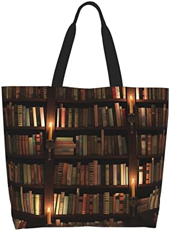 MAZBİT Kitap Odası Kütüphane Kadın Moda Büyük Kapasiteli Omuz alışveriş çantası-Günlük Seyahat alışveriş çantası