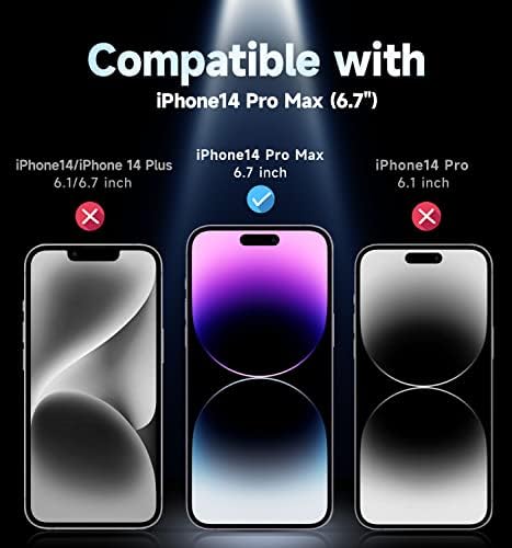 SİHİRLİ JOHN 2 Paket iPhone 14 Pro Max 6.7 inç Temperli Cam Ekran Koruyucu, Otomatik Toz Giderme Kurulumu, Kabarcıksız, Dinamik